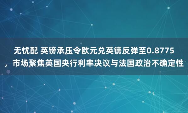 无忧配 英镑承压令欧元兑英镑反弹至0.8775,市场聚焦英国央行利率决议与法国政治不确定性