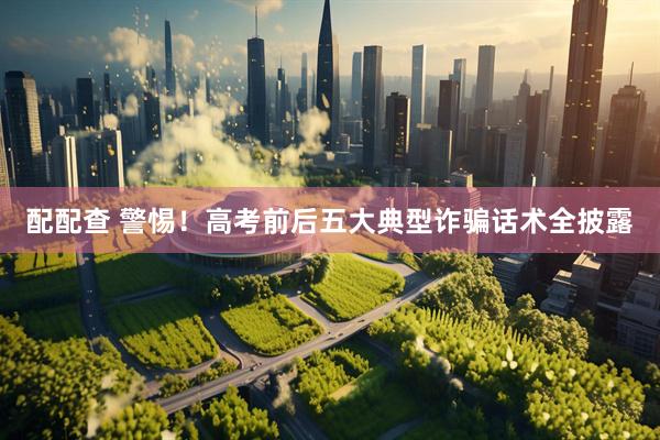 配配查 警惕！高考前后五大典型诈骗话术全披露